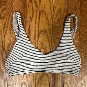 Striped Black and White Bikini top